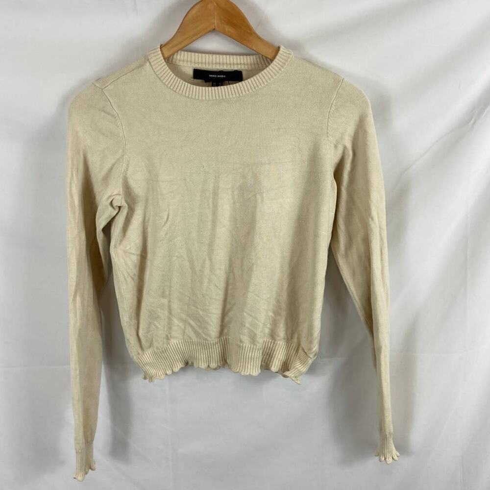 vero moda glory scallop blouse size xs